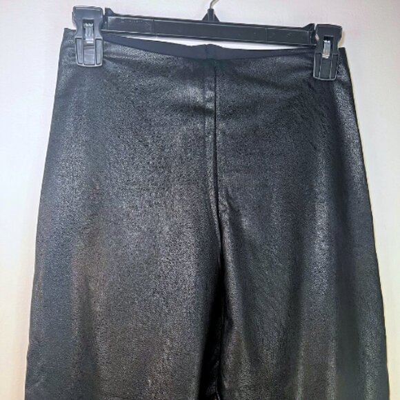 COMMANDO 7/8 Black Faux Leather Control Leggings Size L - Picture 3 of 9